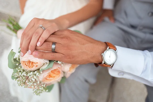 bride, couple, groom, hands, holding hands, wedding, wedding rings, wedding bands, lovers, husband and wife, bride and groom, love, man, marriage, partners, people, trust, woman, wedding, wedding, wedding, wedding, wedding, marriage. Hiring wedding day assistants in Canada as employees or contractors under CRA rules