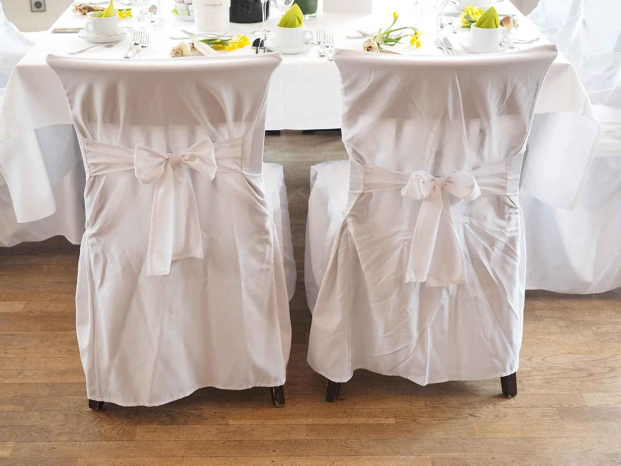 bridal chairs, chairs, wedding, wedding table, wedding decoration, festivity, decoration, covered, celebration, wedding party, weddingfeast, table, board, festive, bridal table. New vs used wedding planning equipment, priced out