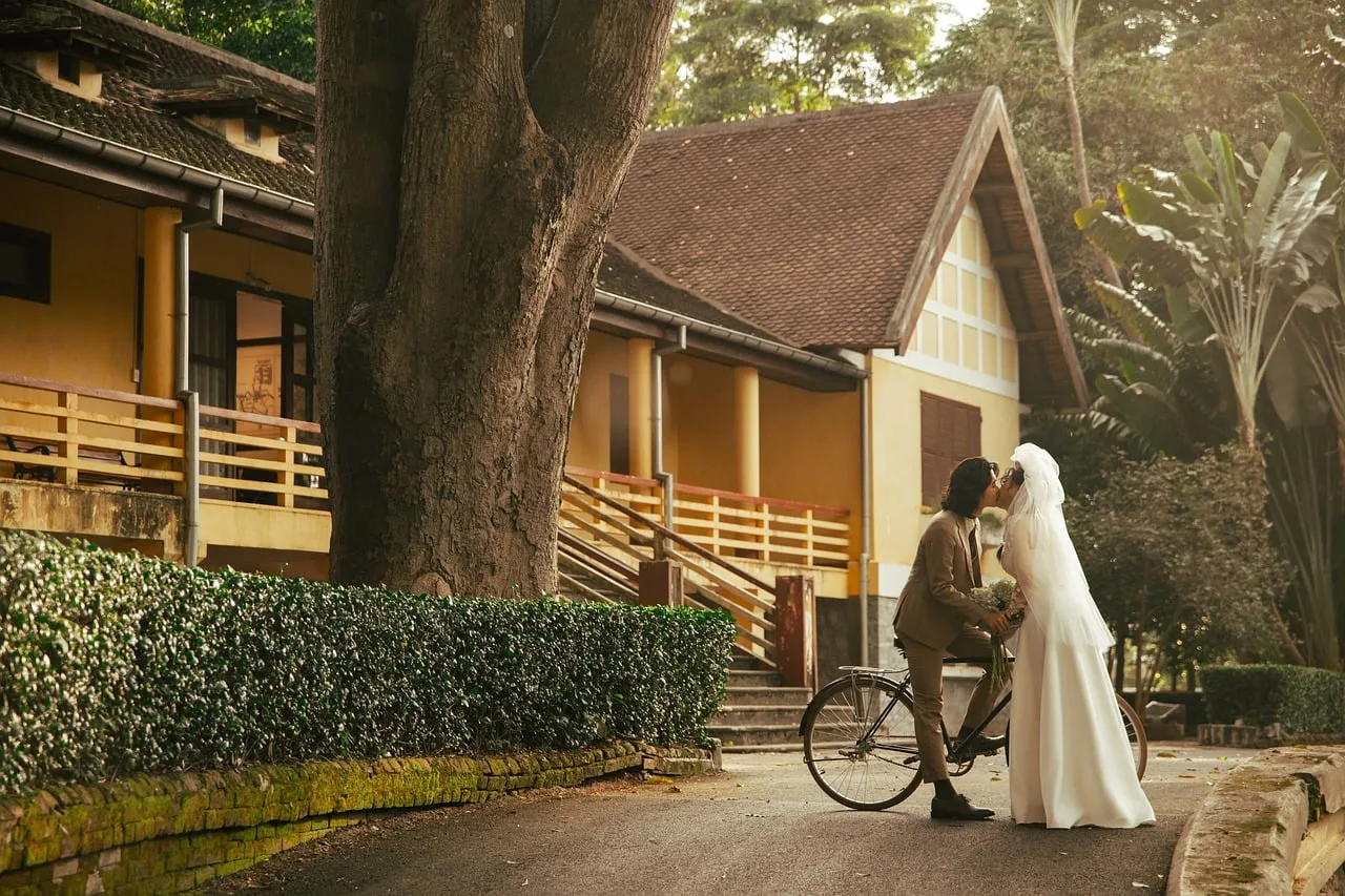 classic, bike, old house, kiss, love, couple, romantic, relationship, wedding, wedding ring. Wedding planning licensing and compliance guide